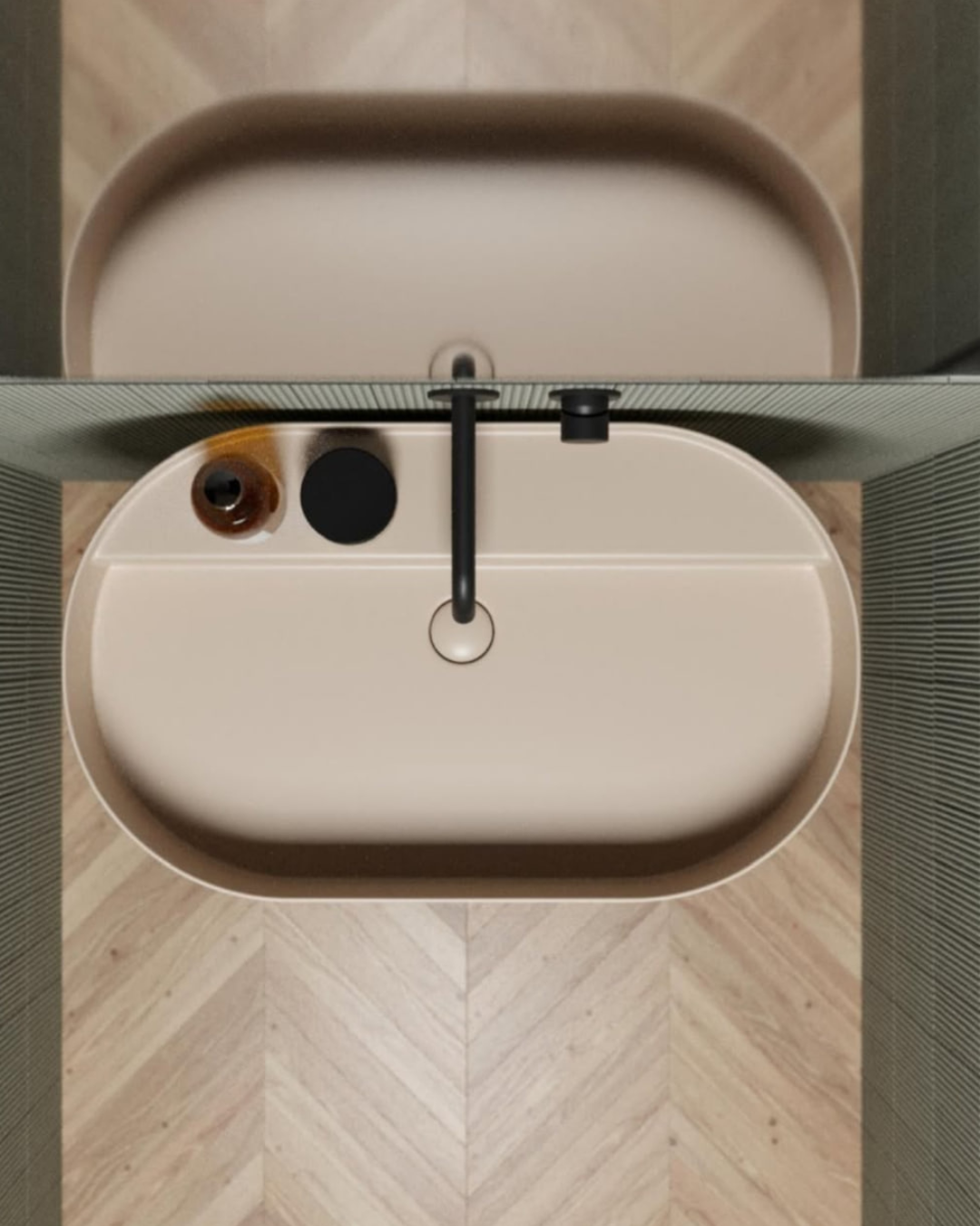 Кольоровий матовий умивальник Cielo Ceramica та NIC Design