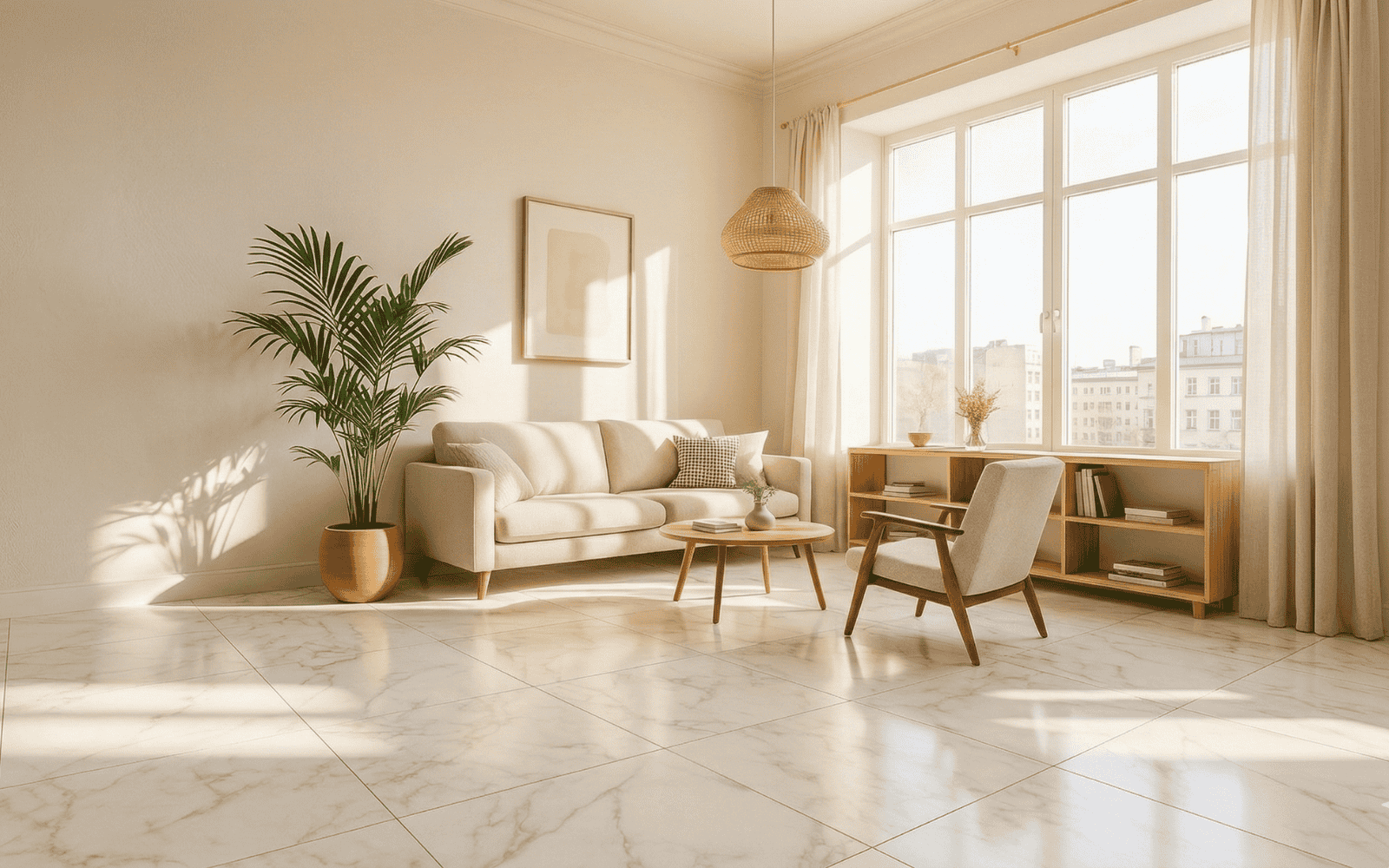 Интерьер с керамогранитом Inspiro