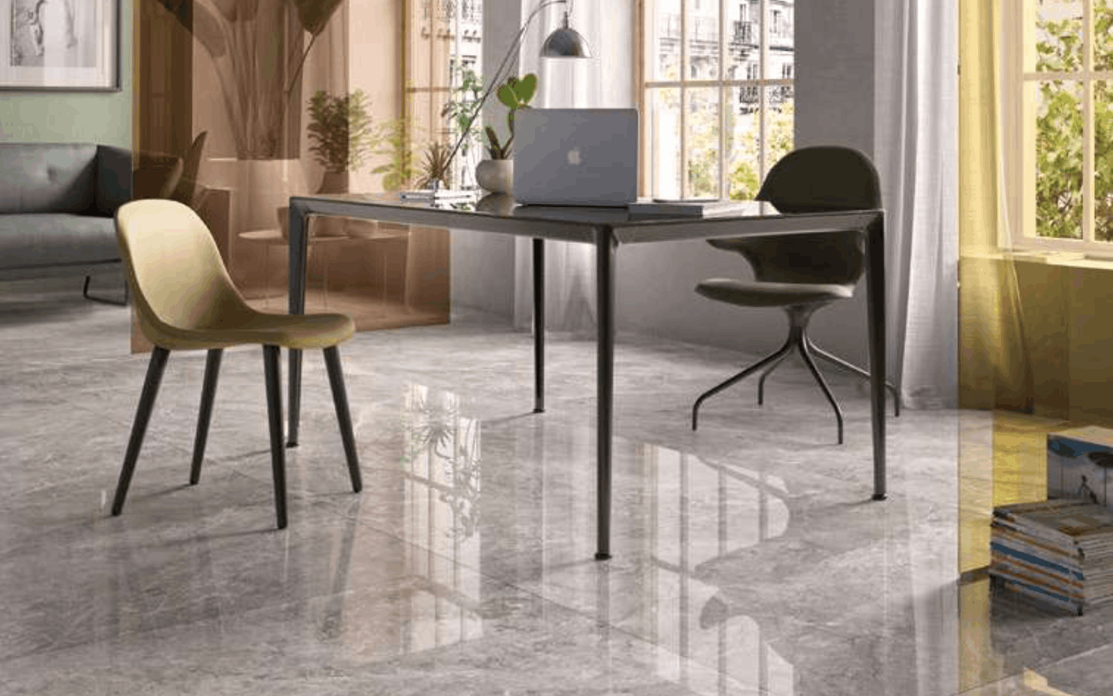 Глянцевый керамогранит Pastorelli на полу