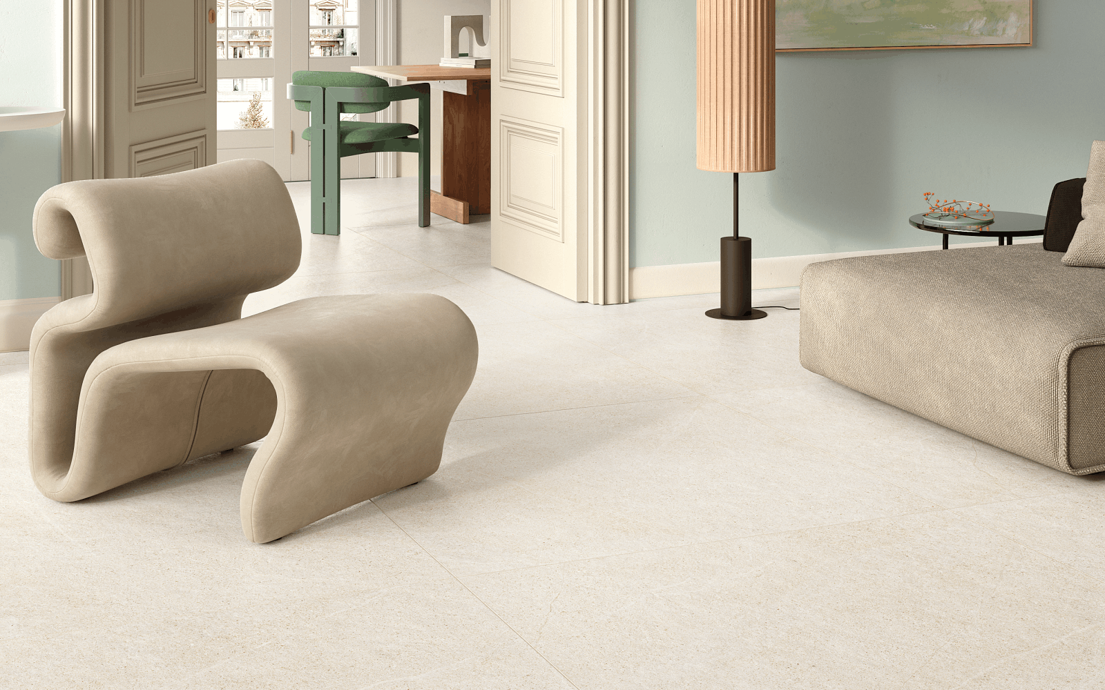 Современная кухня с керамогранитом Del Conca