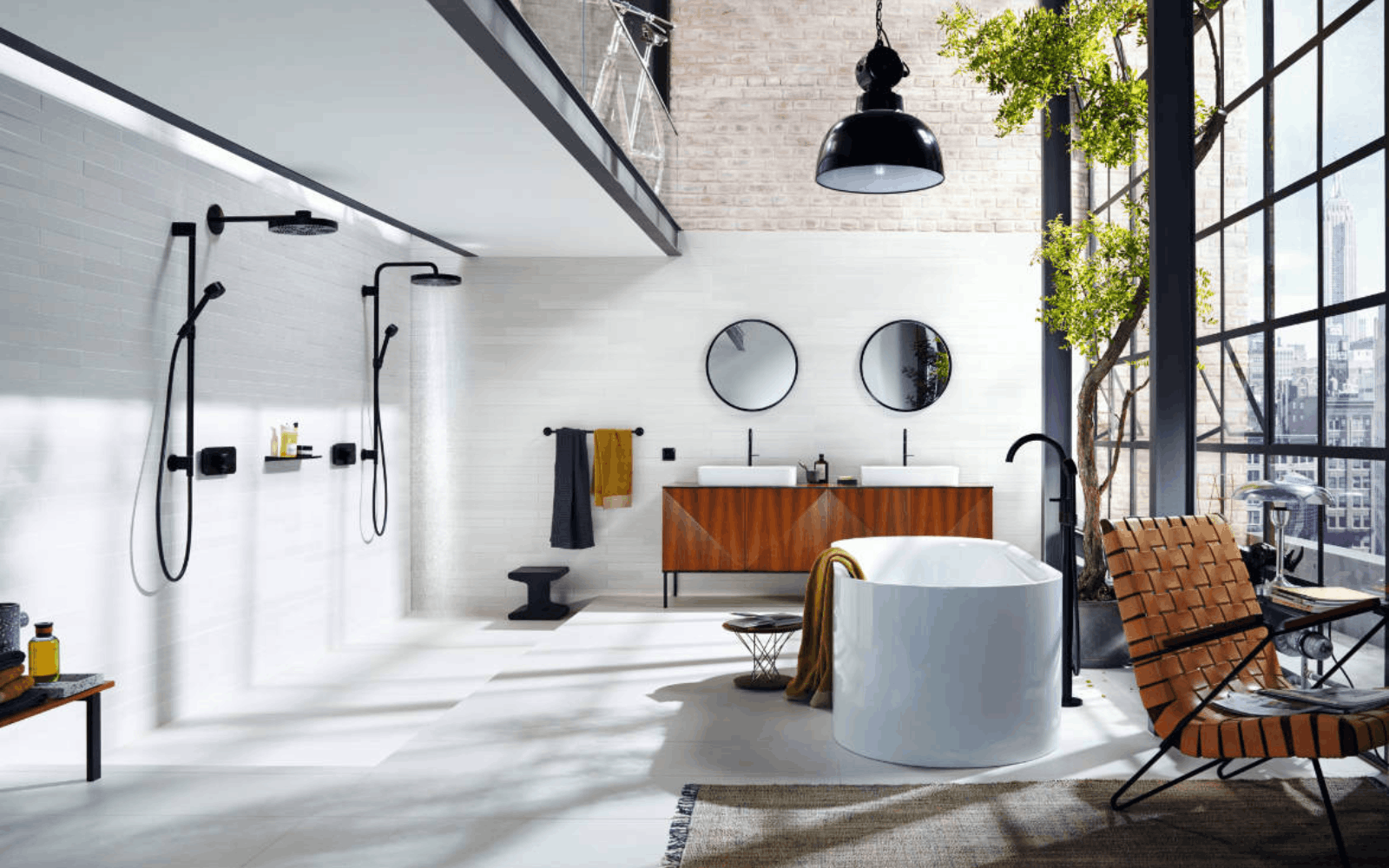 Окремостоячий золотий змішувач для ванни AXOR