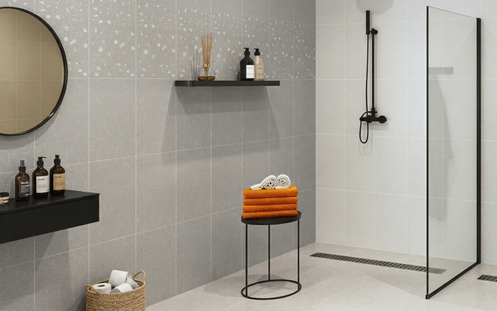 Дизайн ванной комнаты Golden Tile терраццо