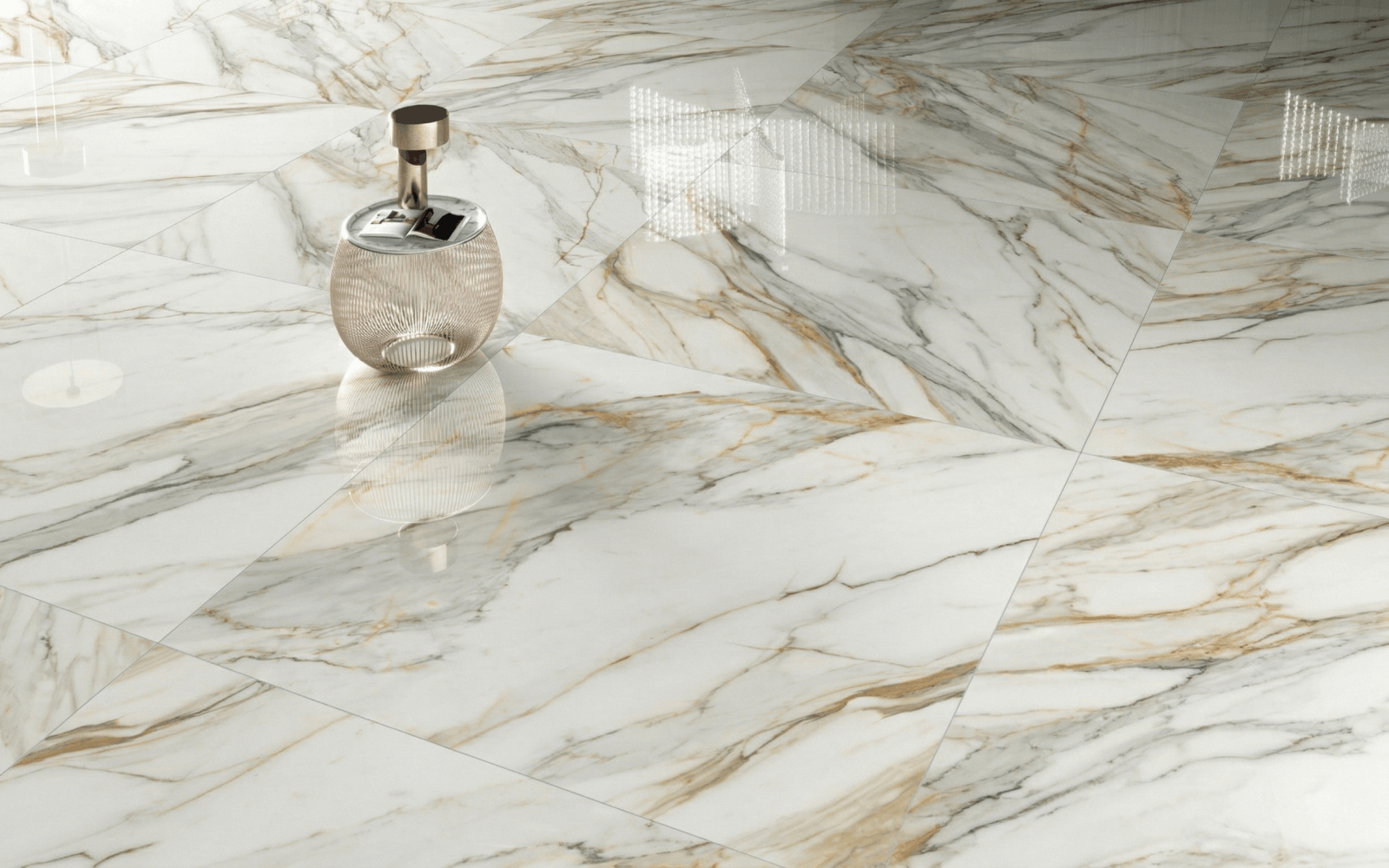 Глянцева біла мармурова плитка Cerdisa Ricchetti