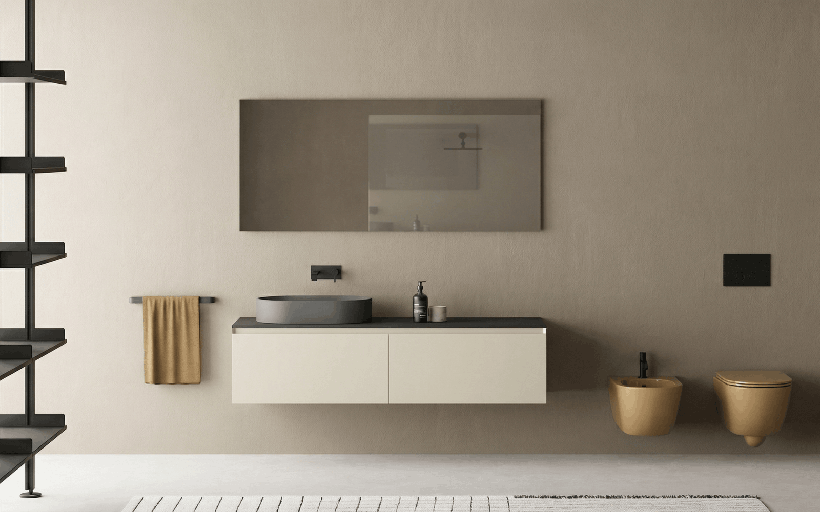 Бежева мінімалістична сантехніка NIC Design