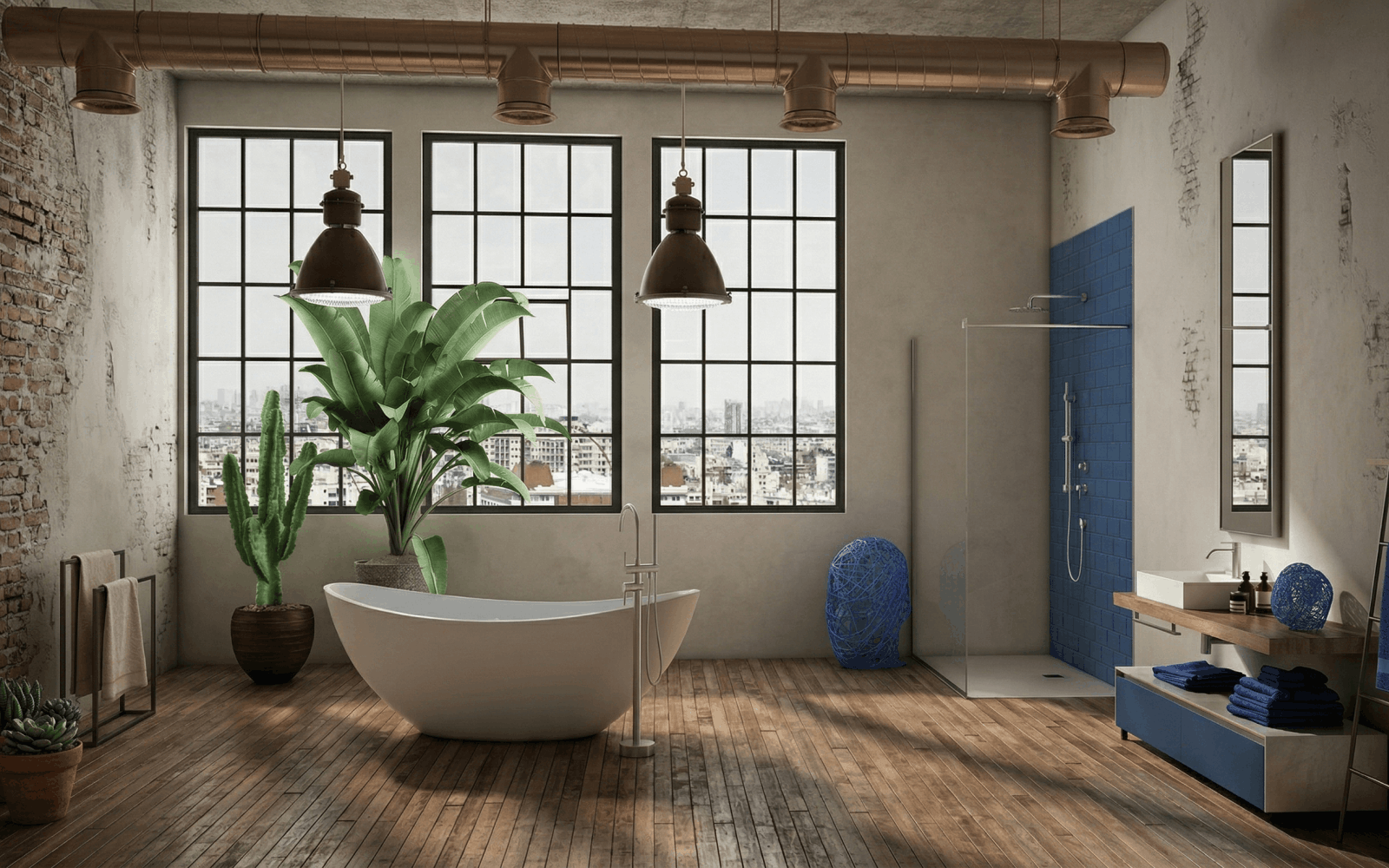 Розкішний інтер'єр ванної кімнати зі змішувачами Mariner