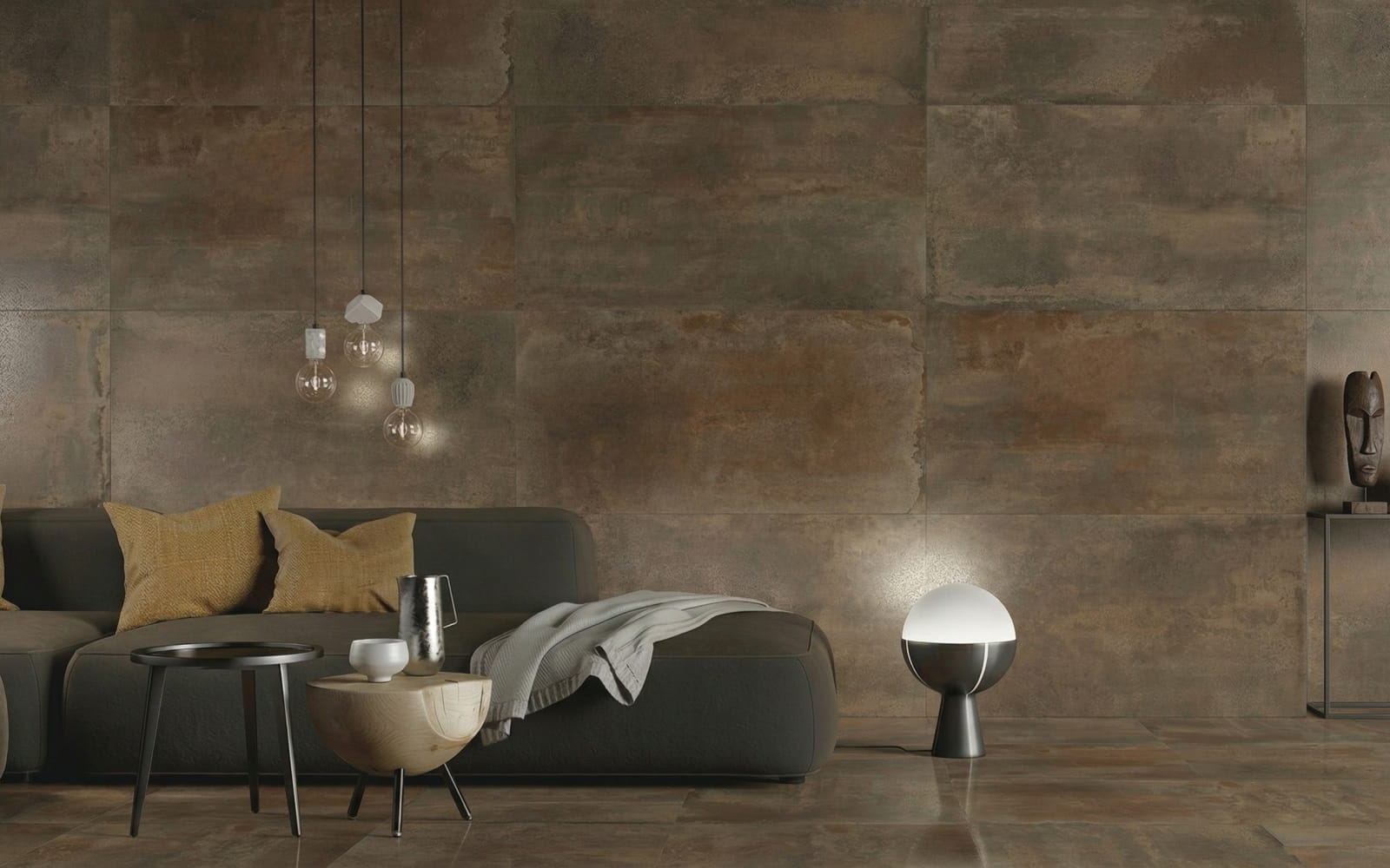 Ванна кімната зі світлим керамогранітом під камінь Peronda