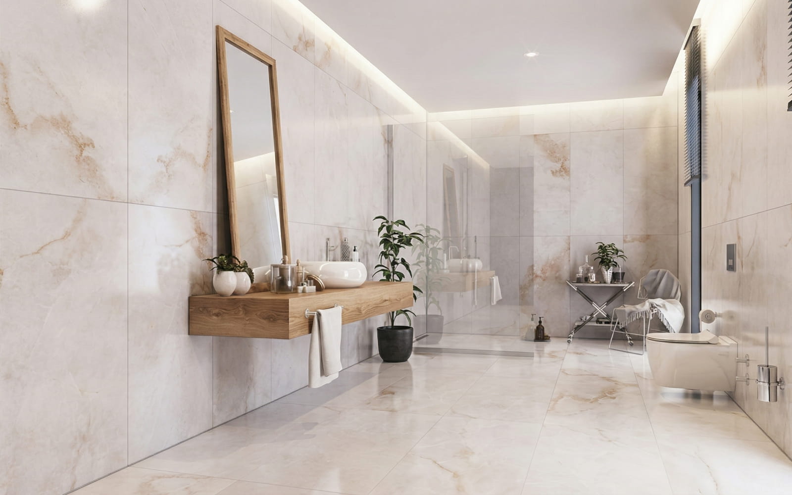 Seramiksan dark onyx marble bathroom