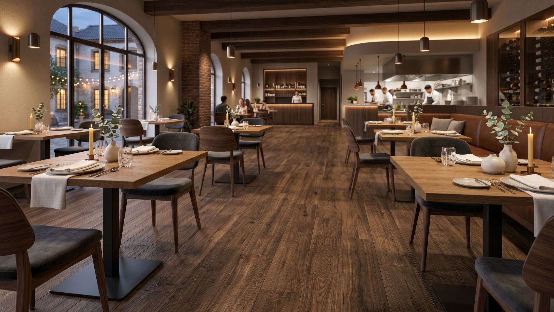 Керамогранит класса PEI 4 для ресторанов и HoReCa с высоким уровнем антискольжения