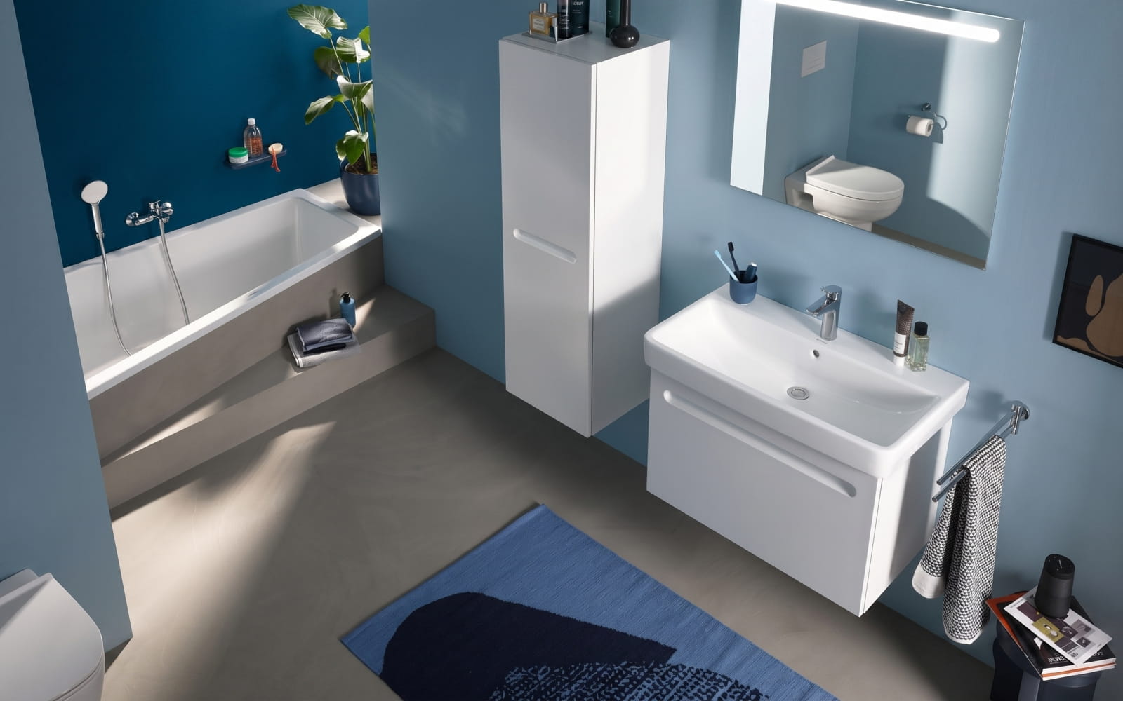 Біла тумба для ванної кімнати Duravit